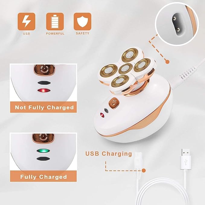 ماكينة حلاقة كهربائية متعددة الوظائف 4D 5 في 1 ماكينة حلاقة للرجال ماكينة تشذيب الشعر وإزالة الشعر حلاق